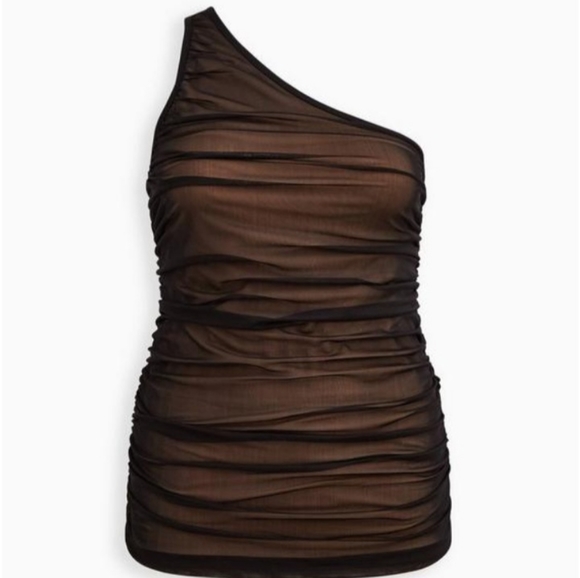 NWT Torrid Mesh One sholder Top Size 1 - Picture 5 of 6
